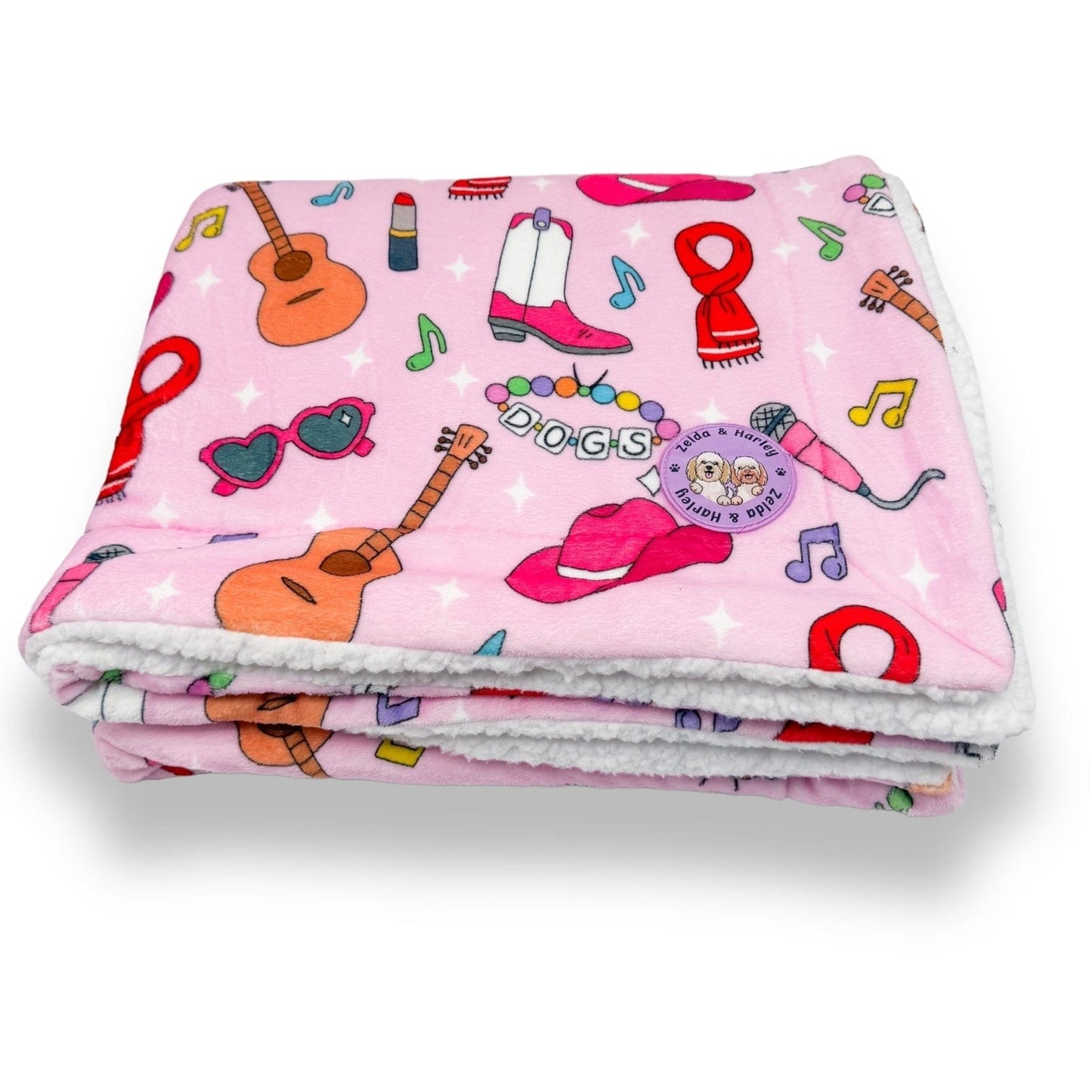 Zelda & Harley Dog Blanket Shake it Off (Poochie's Version) Dog Blanket