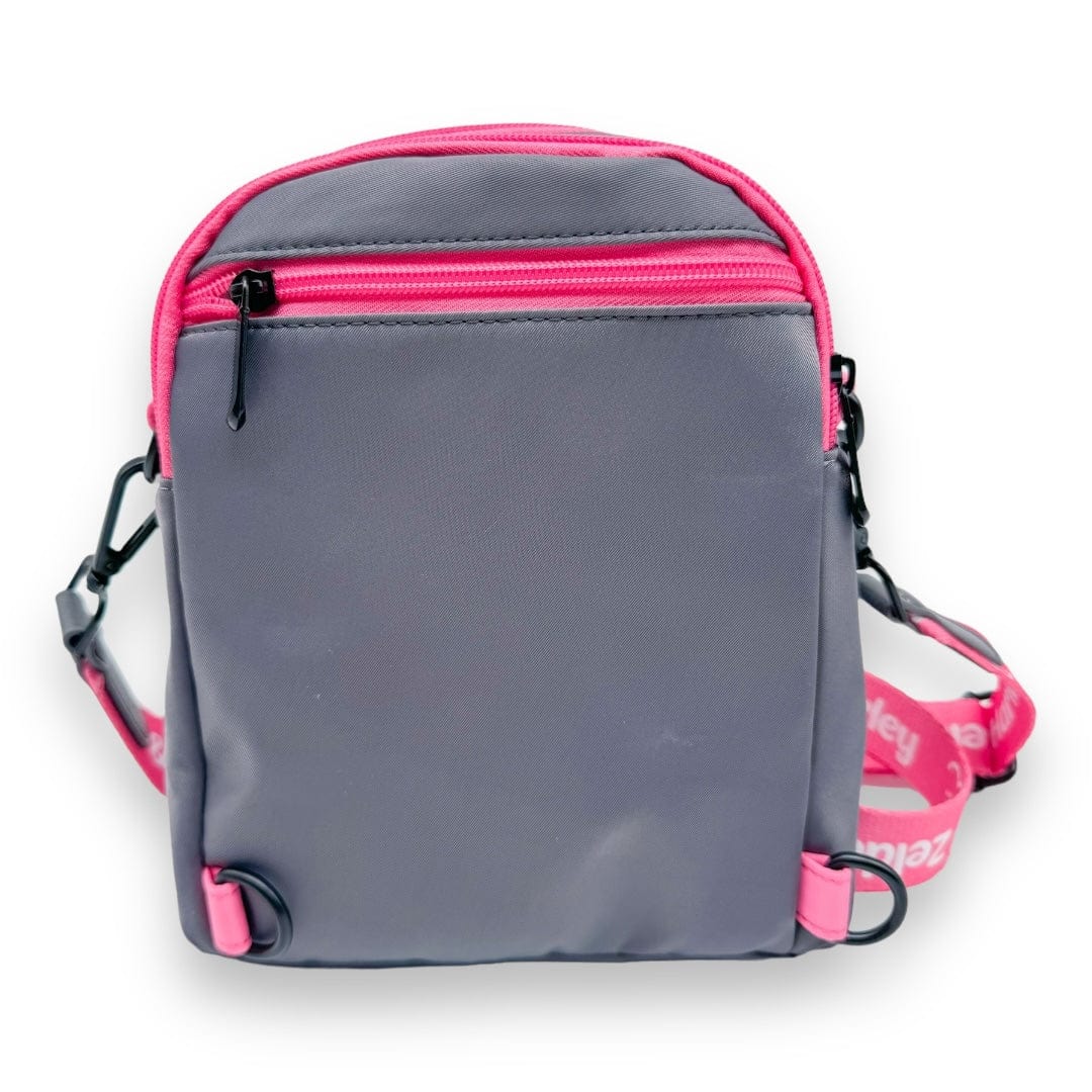 Zelda & Harley Dog Mom Bag - Grey and Pink