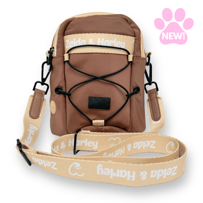 Zelda & Harley Dog Mom Bag - Mocha and Cream