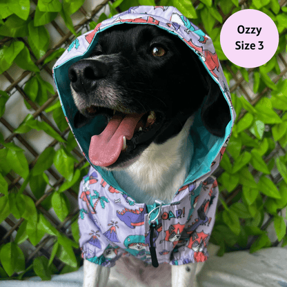 Zelda & Harley Raincoat Doggosaurus Rex Reversible Raincoat