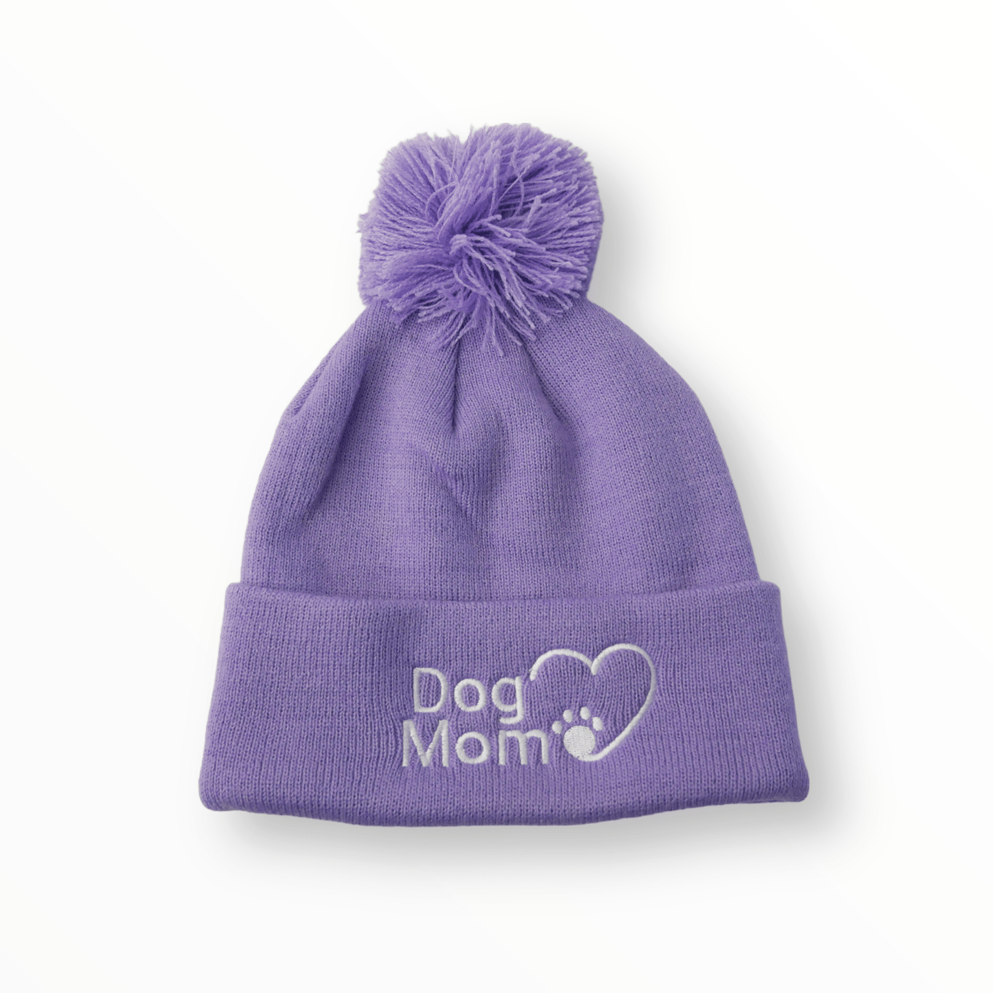 Zelda & Harley Beanie Dog Mom Bobble Beanie - Lilac